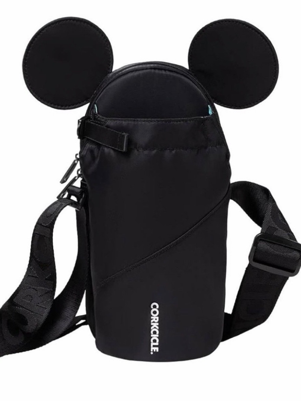 Corkcicle Black Bottle Carrier with Ear Accents